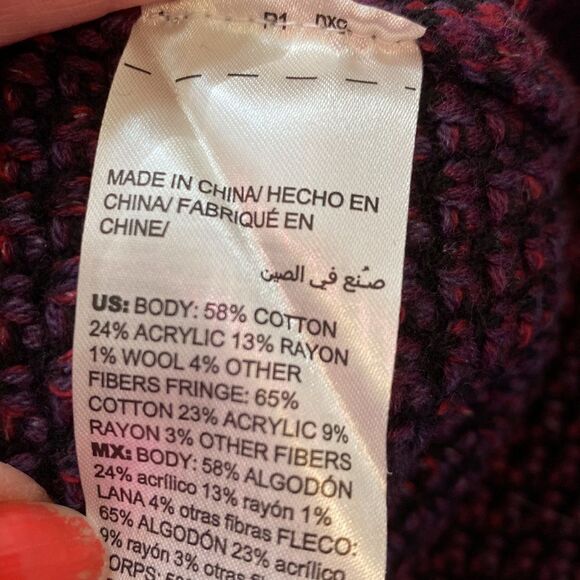Chico’s Jacket Cotton Knit Purple and Red Violet Size 0 US Small - Picture 8 of 9
